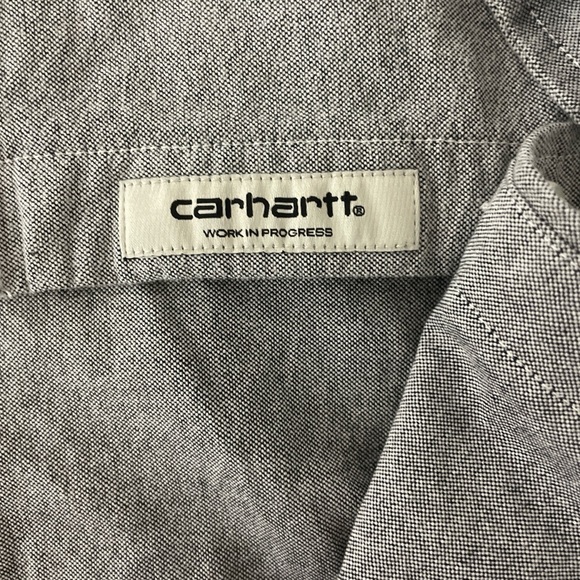 Carhartt Work in Progress Long Sleeve Raymond Shirt Medium Regular Gray Floral - Picture 8 of 9